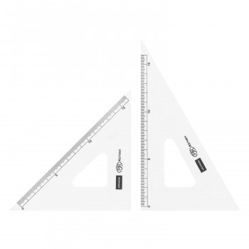 三角定規　18cm×2mm　目盛り付き　1-809-1802