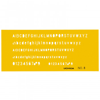 テンプレート　NO8　英字・数字　1-843-1008