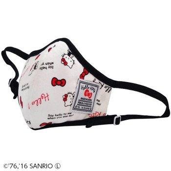 HELLO KITTY ハローキティ 立体布マスク スタンダードロゴ柄 小さめ コンビ