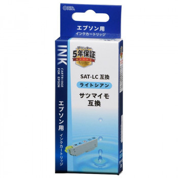 OHM エプソン互換インクカートリッジ サツマイモ ライトシアン INK-ESAT-LC