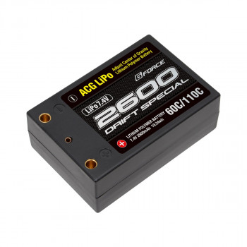 G-FORCE ジーフォース Drift Special ACG LiPo 7.4V 2600mAh 60C/110C Super Short Size GFG011