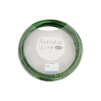 Artistic Wire(アーティスティックワイヤー)　カラーアルミ線　グリーン　3.0mm×10m