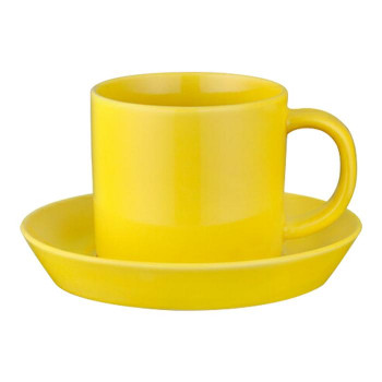 西海陶器 波佐見焼 コモン コーヒーカップ＆ソーサー 黄 18283