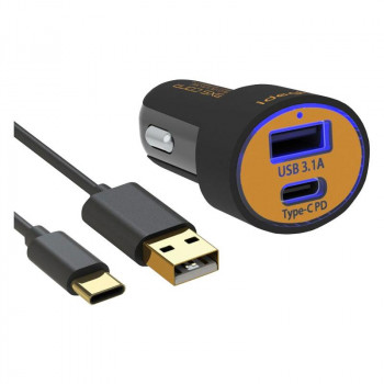 アークス(axs) X-220 3.6A PD＆USB 2ポートチャージャー Type-Cケーブル付