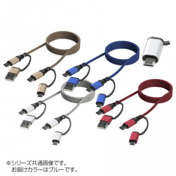 アークス(axs) X-248 マルチドッキング4in1ケーブル ブルー