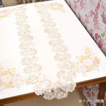 テーブルランナー ローズ柄レース 30×120cm SMP-1909-30120OV