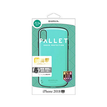 iPhoneXS Max 耐衝撃ハイブリッドケースPALLET ミントグリーン LP-IPLHVCMGR