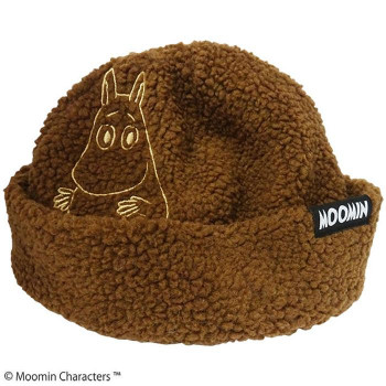 MOOMIN ムーミン ボアキャップ　ニット帽 ムーミン/BR