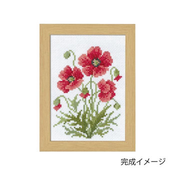 刺しゅうキット 12ケ月の花フレーム～マリー・カトリーヌ コレクション～ 4月ポピー 7509