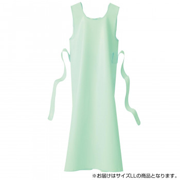 フットマーク　入浴介護用エプロン　LL　グリーン　403306