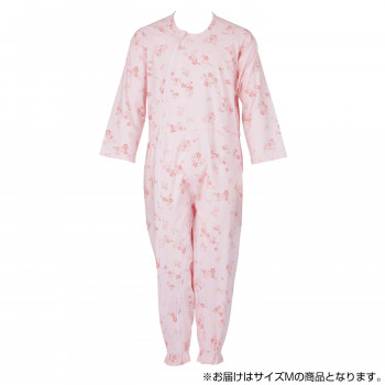 フットマーク　介護つなぎ服(前開き)　M　ピンク　403420