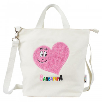 BARBAPAPA(バーバパパ) 帆布ショルダーバッグ ナチュラル(サガラ刺繍) CKBP026