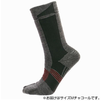 ホシノ V2-MW202 メリノウール・タビ型  厚手・ミドル丈 M　チャコール