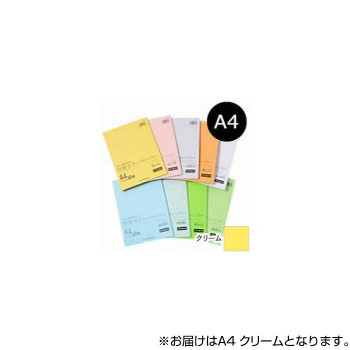 オストリッチダイヤ リッチライト 厚口カラーペーパー A4 クリーム 50枚パック入 HC-A45