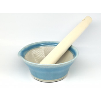 元重製陶所　すり鉢専門メーカーが作る離乳食にも使えるすり鉢 直径13cmすりこぎセット 空