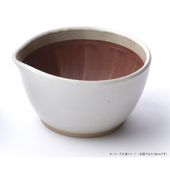 元重製陶所　もとしげ　すり鉢 白マット 大(18cm)