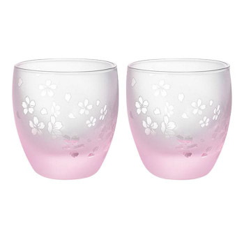 ガラス　丸酒杯　ペア　桜の舞　16-753-5