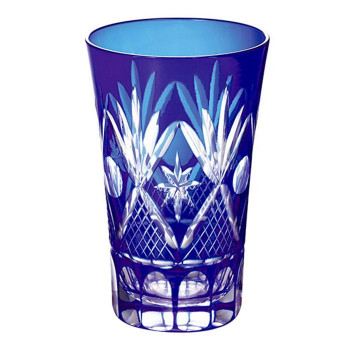 一口ビール　契丹切子　ルリ　41H326