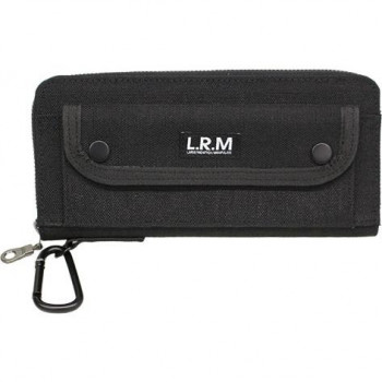 L.R.M ナイロンかぶせラウンドウォレット CMK20-0696 BK