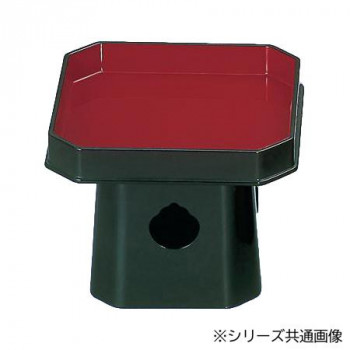 四角三宝 樹脂製 5.0寸 黒(内朱) 5704500400011