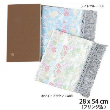 川島織物セルコン 花束模様 織りセンター 28×40cm HP1100 LB・ライトブルー