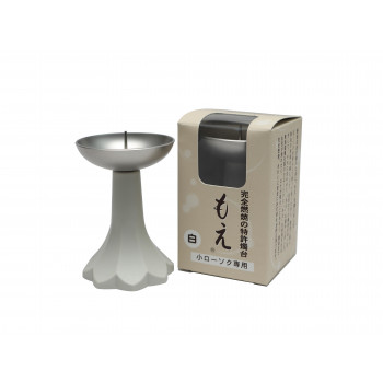 東海製蝋 ローソク 安全安心の特許燭台 もえ(白) 166-03