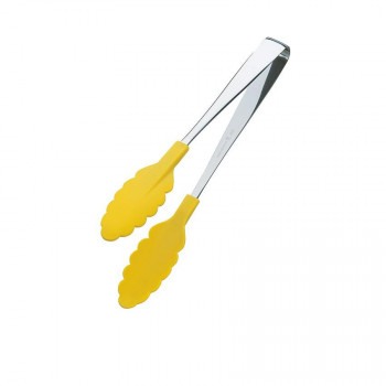 田辺金具 抗菌耐熱カラートング(中) イエロー 250mm