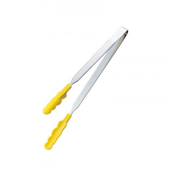 田辺金具 N抗菌耐熱カラートングスリム(大) イエロー 300mm