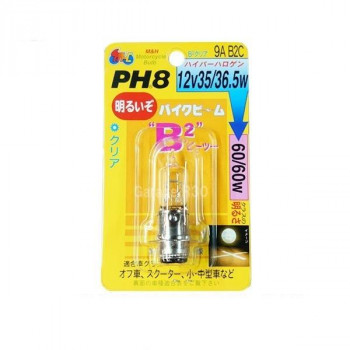 M＆Hマツシマ ハロゲンバルブ(1個) PH8 12v 35/36.5w B2クリア 9A B2C