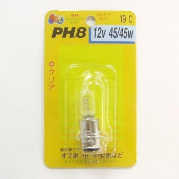 M＆Hマツシマ ハロゲンバルブ(1個) PH8 12v 45/45w STDクリア 19 C