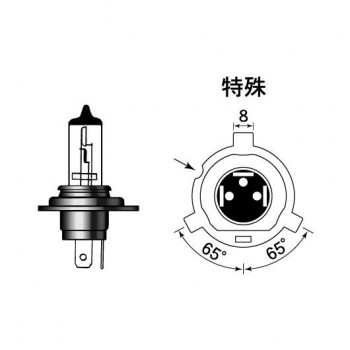 M＆Hマツシマ ハロゲンバルブ(1個) H4R 12v 60/55w B2レインボー 132 RB