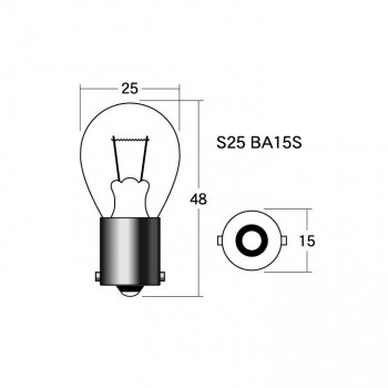 M＆Hマツシマ 白熱電球(1個入) 12v21w S25 BA15S レッド 1P3103 RE