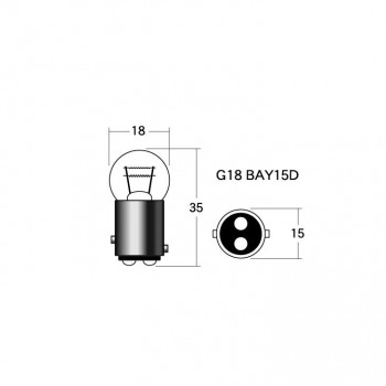 M＆Hマツシマ 白熱電球(1個入) 6v10/3w G18 BAY15D オレンジ 1P5303 OR