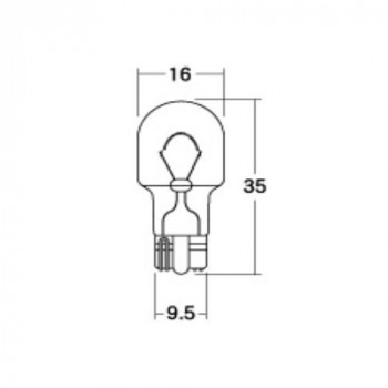 M＆Hマツシマ 白熱電球(1個入) 12v18w T16WB 中 ホワイト 1PWB52 WH