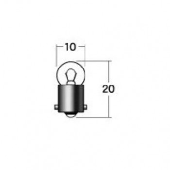 M＆Hマツシマ 白熱電球(2個入) 6v1.7w G10 BA9S  A7101