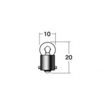 M＆Hマツシマ 白熱電球(2個入) 12v1.7w G10 BA9S  A7111