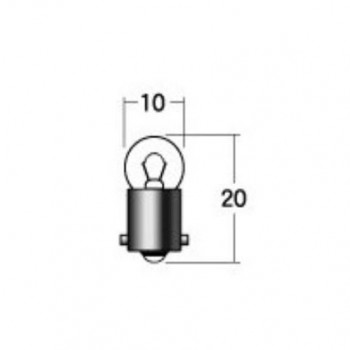 M＆Hマツシマ 白熱電球(2個入) 12v3.4w G10 BA9S レッド A7113 RE