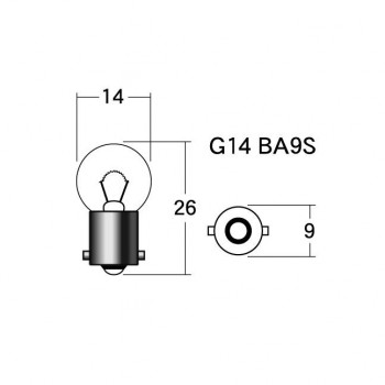 M＆Hマツシマ 白熱電球(2個入) 6v8w G14 BA9S  A7503