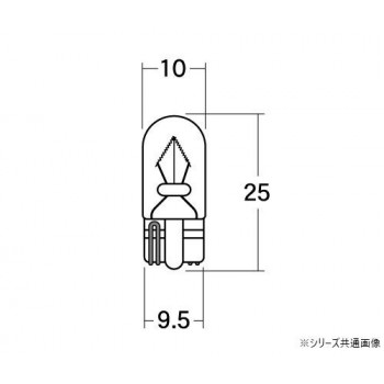 M＆Hマツシマ 白熱電球(2個入) 6v3w T10WB 中  AWB06