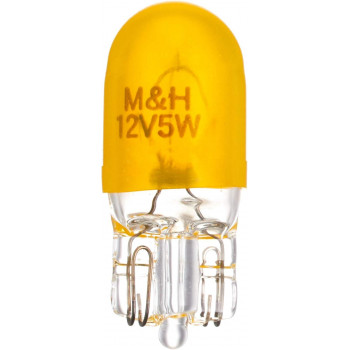 M＆Hマツシマ 白熱電球(2個入) 12v5w T10WB 中 イエロー AWB15 YE