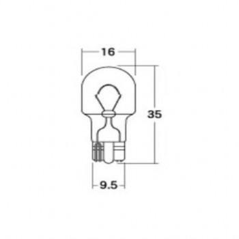 M＆Hマツシマ 白熱電球(2個入) 12v18w T16WB 中 ブルー AWB52 BL