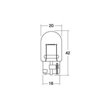 M＆Hマツシマ 白熱電球(2個入) 12v21w T20WB 大 オレンジ AWB54 OR
