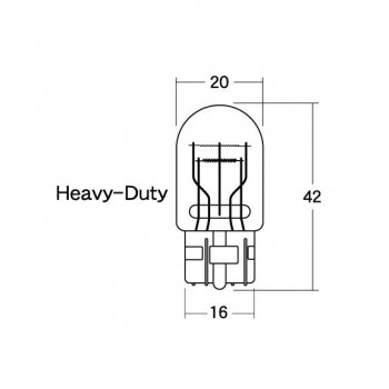 M＆Hマツシマ 白熱電球(2個入) 12v18/5w T20WB 大ダブル レッド AWB74 RE