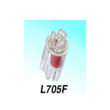 M＆Hマツシマ Lビーム(1個) 12v ウエッジ中 レッド 3LED 拡散タイプ L705F RE
