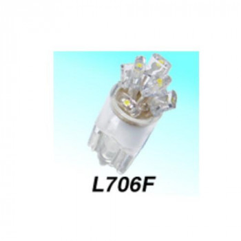 M＆Hマツシマ Lビーム(1個) 12v ウエッジ中 ブルー 6LED 拡散タイプ L706F BL