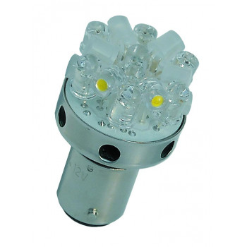 M＆Hマツシマ (1個)12v BAY15Dレッド＆ホワイト18LEDスーパーワイドビーム L8184
