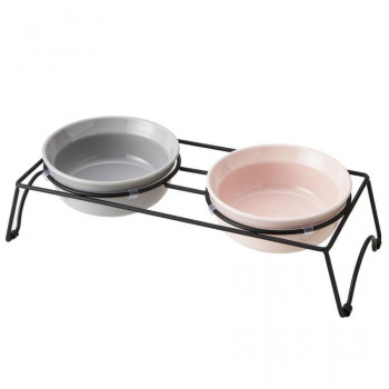 appetit　アペティ　ペット用食器　犬用丸 L ダブルセット GL＆PK　T-922071