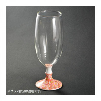 有田浪漫 ビールグラス フルール 赤小菊 INT-102-5-3
