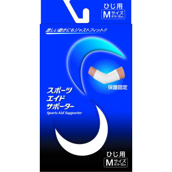 ピバンナー　スポーツエイドサポーター　ホワイト　ひじ　M