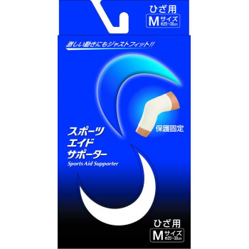 ピバンナー　スポーツエイドサポーター　ホワイト　ひざ　M